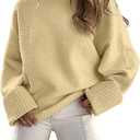 Women's Oversized Sweaters 2025 Long Sleeve Fuzzy Knit Casual Chunky Pullover Sweater Fall Outfits Clothes, Size L