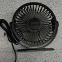 TriPole Desk Fan USB Powered Small Portable Fan, 3 Speeds Adjustable Strong Breeze Mini Personal Fans, 360 Rotation Quiet Plug In USB Fans for Desktop Bedroom Office Table Travel, Black, 4.9ft Cable