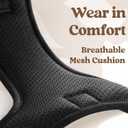 rabbitgoo Dog Harness for Large, No Pull Pet Harness with 3 Buckles, Adjustable Soft Padded Vest with Control Handle, Walking Reflective Pet Vest for Large Dogs, Black, L