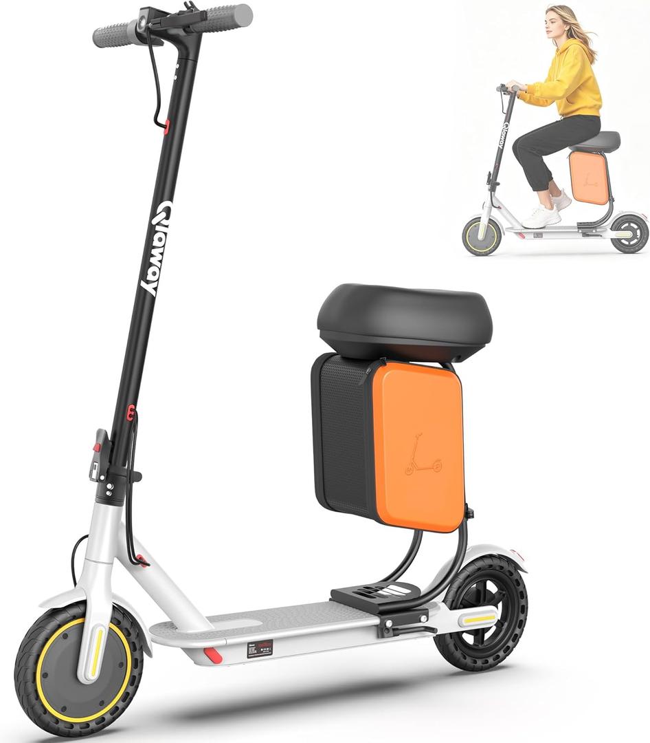 Qlaway 8.5''/10'' Adult Electric Scooter, 19/20MPH, 700/1000W Peak Motor, 15/22 Miles Long Range, Portable & Folding Commuter Escooter with Dual Braking - Suitable for Daily Commute & Short Trip