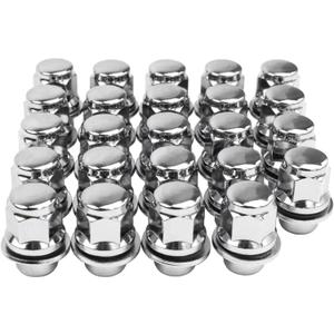 12x1.5 Lug Nuts 20 Pcs Chrome Closed End Mag Style Lug Nuts with Washer 13/16" (21mm) Hex Compatible with Toyota Camry/Corolla/Tacoma Lexus