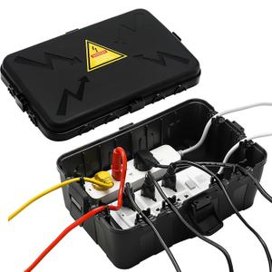 Hrensaw Large Outdoor Electrical Box Waterproof(12.5x8.5x5inch),IP54 Waterproof Outdoor Outlet Covers,Weatherproof Extension Cord Covers Protect Outlet,Plug,Timer,Power Strip,Holiday Light,Black