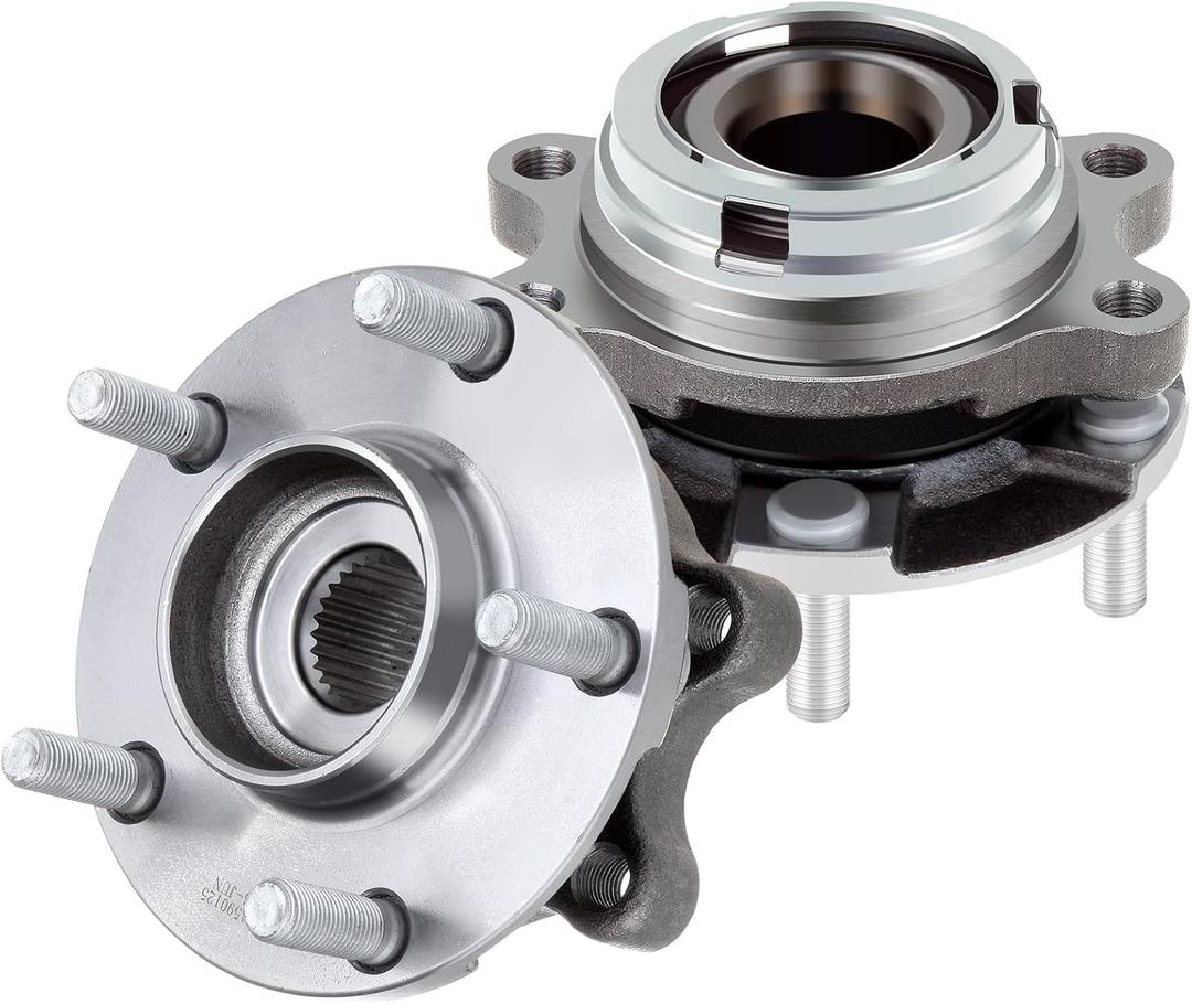 ECCPP Pair of 2 Front Wheel Hubs Bearings Assembly HA590125 fit for EX35 EX37 FX35 FX37 FX45 FX50 G25 G35 G37 M35 M37 M45 M56 (AWD Models ONLY)