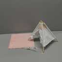 Minamzee 1:12 Dollhouse Camping Bed Tent, 1 Set Fairy Style Mini Pink Lace Tent with Carpet, Miniature Outdoor Furniture Accessories for Bedroom,Patio and Garden for Teens & Adults