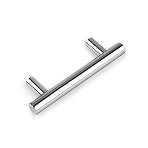 Probrico 10 Pack 3 Inch Cabinet Pulls, Polished Chrome Kitchen Drawer Pulls, T Bar Stainless Steel Cabinet Handles 3 Inch (76mm) Hole Center, 5 Inch Length
