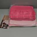 MUXHOMO 7 Pieces Full Comforter Set, Reversible Bed in a Bag Full Size, All Season Bedding Set with Comforter, Flat Sheet, Fitted Sheet, Pillowcases & Shams, Hot Pink & Baby Pink