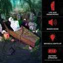 Haunted Hill Farm 5.2-Ft. Reaper in Coffin Halloween Animatronic
