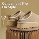 Mishansha Women's Platform Slippers Slip on Mini Boots Warm House Slippers for Indoor and Outdoor (10.5, Light Brown)