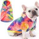 Dog Hoodie Tie Dye Dog Sweatshirt Chic Winter Clothes Ultra-Soft Warm Sweaters for Small Medium Dogs Fashion Pet Clothes for Dogs (Multicolor, S (Back: 11.02",Chest: 15.74", Neck: 13.77"))