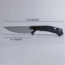 10 Inches Tactical Folding Knife - Multi-Functional Survival Knife for Camping, Hunting, Fishing, Hiking | Outdoor & Emergency Preparedness Tool (GRAY)