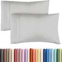 Standard Pillow Cases Set of 2 - Soft Hotel Quality Pillowcase Covers - Comfy & Wrinkle Free - Stain and Fade Resistant - Machine Washable Pillow Protectors - 2 Piece Set - Standard Size French Grey
