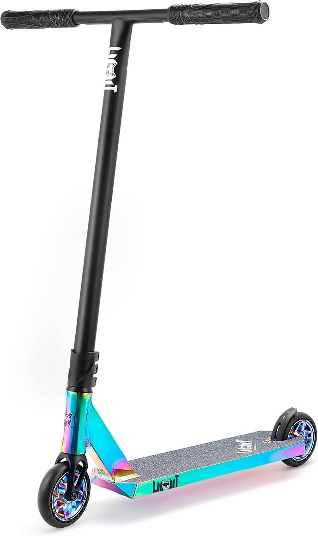 Limit LMT01-V2 Professional Scooter-Trick Scooter-Intermediate and Professional Stunt Scooter Suitable for Children, Teenagers and Adults 8 Years Old and Above-Durable (Rainbow)