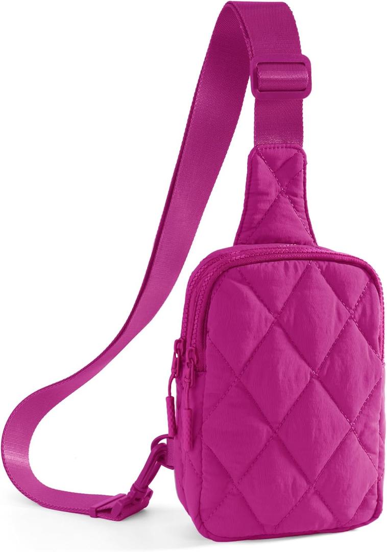 MEISEY Quilted Puffer Sling Bag for Women Small Backpack Crossbody Chest Bag Fanny Packs Purses for Casual Traveling Hiking