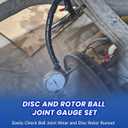 Disc Brake Rotor Gauge Ball Joint Prop Shaft Runout Flatness Measure Tool with Flexible Arm Tight Grip Locking Vise, 7 in Locking Pliers & 360° Flexible Stem Holder, 0.01 mm Precision Dial Indicator