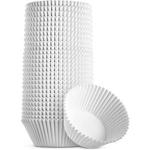Green Direct Cupcake Liners - Standard Size Cupcake Wrappers to use for Pans or carrier or on stand - White Paper Baking Cups Pack of 500
