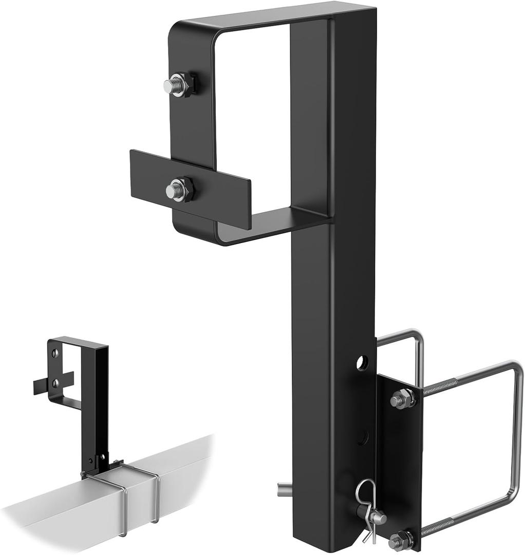 Heavy Duty Folding RV Spare Tire Carrier Mount, Folding Trailer Bracket Holder Fits 15" and 16" Wheels, Heavy Duty Spare Tire Carrier for 4" Square Bumpers, Holds Up to 150 Lbs