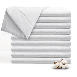 RUVANTI 10 Pack Birdseye Flat-Fold Cloth Diapers for Babies, 100% Cotton Extra Large Reusable Diapers, Baby Burp Cloths