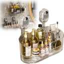 No-Drill Bathroom Suction Storage Box,Large Capacity & Strong Load-Bearing,Removable Shower Basket,Glacier Pattern Suction Cup Shower Caddy Hanging Shower Shelf Organizer (gold 1pcs)