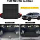 Cargo Mat for The New 2026 2025 2024 2023 KIA Sportage,TPE All Weather Protection Car Trunk Mat Cargo Liner Accessories - Black (Both Sides can be Trimmed)