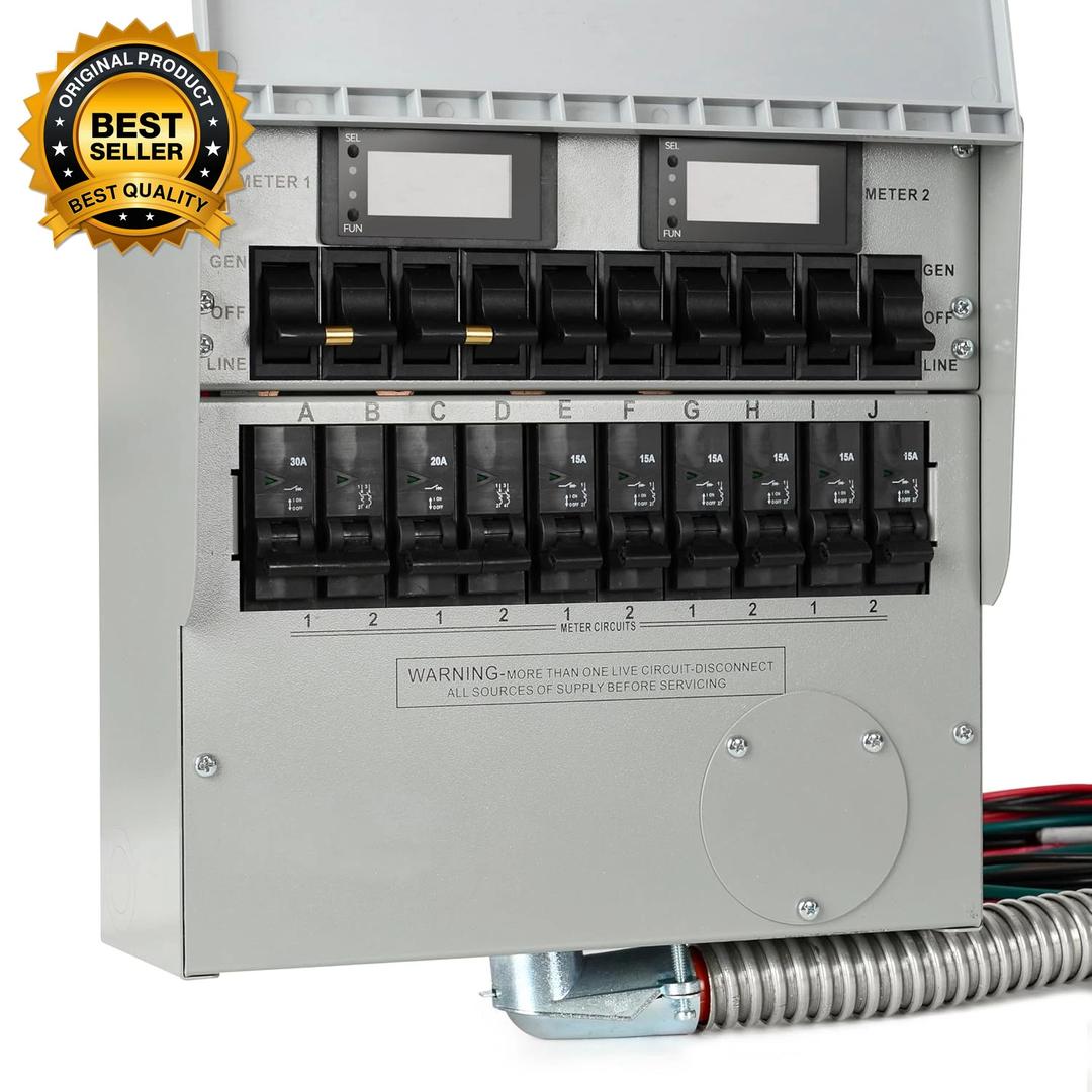 Generator Transfer Switch,50A Pro/Tran2 10-Circuit 2 Manual Transfer Switch, Mark
