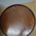 Wooden Serving Tray Round Wood Serving Tray Decorative Platter, 13 Inch Fit for Home Decor Kitchen Coffee Table Candle Holder, (Brown)