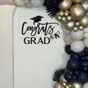 Congrats Grad Decal Sign for Balloon Arch - Graduation Decar for Grad Party, Class of 2026 Grad Party Graduation Event Planner Vinyl Decal