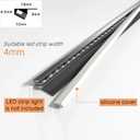 5Pack Surface Mounted LED Linear Aluminum Profile, 45 Degree Led Bars Invisible Oblique Beam Lamp Bookcase Layer Shelf Led Channel Kitchen Closet Hidden Lighting(100cm, Gray)