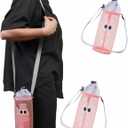 2 Pieces Adjustable Water Bottle Sling with Strap - Lightweight Bottle Holder for Men and Women - Hands-Free Water Carrier