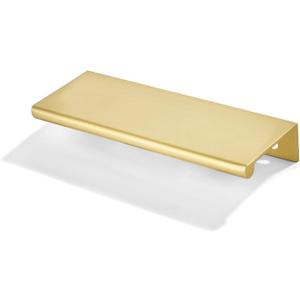 khtumeware 10 Pack 4 inch(102mm) Hole Center Brushed Gold Finger Edge Pulls Drawer pulls Matte Gold Finger Edge Pull Solid Zinc Drawer Pull Hidden Edge Treatment Hardware Finger pulls