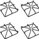 WB31X20643 Burner Grates Compatible With GE Kenmore Hotpoint Stove Parts Burner Grate Models, Metal Steel Surface Grate 4 Pieces