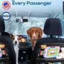Backseat Car Organizer 4Pack with Table Tray Free Foot Hammock Car Seat Protector with Tablet Holder for Car, 7 Pockets Back Seat Organizer and Kick Mat for Kids Travel Accessories