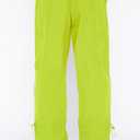 DISCIPBUSH Cargo Pants Women Baggy - Parachute Pants for Women, Rave Y2K Festival Outfits Hiking Camping Essentials (Green, S)