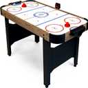 GoSports 48 Inch Air Hockey Arcade Table - Oak or Black - Includes 2 Pushers, 3 Pucks, AC Motor, and LED Scoreboard