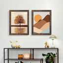 Picrit 18x24 Rustic Brown Poster Frame, Wooden Photo Frame, Shatterproof Cover for Wall Mount, Horizontal & Vertical Hanging Display, Gallery Wall Home Decor, 1 Pack