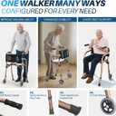 Narrow Folding Walkers for Seniors with Seat, Compact Travel Walker