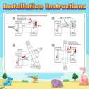 Magnetic Tiles Dinosaur Car Toddler Toys 3 4 5 Year Old Boys Girls, Magnetic Blocks Monster Car - 2 Dinosaur Lids and 2 Chassis, Compatible with Traversable on Magnet Roads.