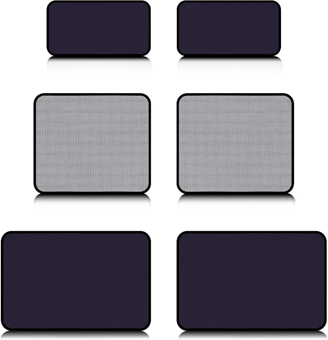 ZATOOTO Static Cling Car Window Shades 6Pack, Side Window Sun Shade Sun Blocker for Baby Car Windshield Sunshade for DriverReinforced FrameAnti-Glare (15.7 * 7'', 15.7 * 13.8'', 20.9 * 13.8'') (6pcs set)