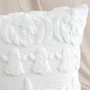 4 x Artscope Halloween Pillow Covers 12 x 20 Set of 2 Decorative Ghost Holiday Pumpkin Throw Pillow Cases Soft Plush Faux Fur Couch Cushion Case for Farmhouse Halloween Sofa Bed Room Home Decor-White