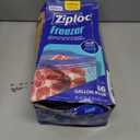 Ziploc Gallon Food Storage Freezer Bags, Stay Open Design, Easy to Fill, 66 Count