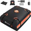 Sailnovo Car Rooftop Cargo Carrier 15 Cubic Feet, Waterproof 1000D PVC Car Roof Bag with Anti-Slip Mat, Combination Lock, Storage Bag, Door Hooks & Tie-Down Strap fit Vehicle with/Without Luggage Rack