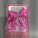 PVC Hair Bow Clips Cute Glitter Hairpins Girls Teens Alligator Hair Accessories for Summer Beach Seaside Party, Yellow