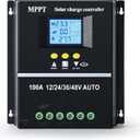 100A MPPT Solar Charge Controller 12V 24V 36V 48V LCD Display Battery Intelligent Regulator Max 100V Input Dual USB for Lead-Acid/Lithium