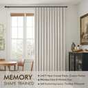 MIULEE Birch Pinch Pleated 100% Blackout Linen Curtains 96 Inch Length 2 Panels Set, Black Out Memory Trained Pleat Curtains Light Blocking Room Darkening Drapes for Bedroom Living Room Window, 40"W x 96"L