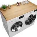 Washer Dryer Countertop, 27.5 x 54 Inch Washer and Dryer Countertop for Laundry Room Organization with Edge Wooden, Oak