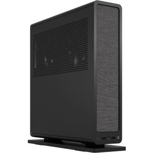 Fractal Design Ridge Black - PCIe 4.0 Riser Card Included - 2X 140mm PWM Aspect Fans Included - Type C USB - m-ITX PC Gaming Case
