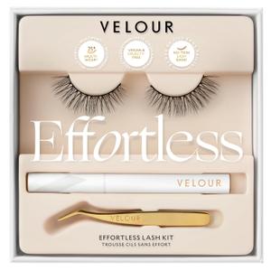 Velour Effortless Lash Kit, False Lashes + Lash Applicator + Eyelash Glue, Reusable 25+ Times, Natural-Looking False Eyelashes, Fluffy & Lightweight No Trim Lashes, Fake Lashes for All Eye Shapes