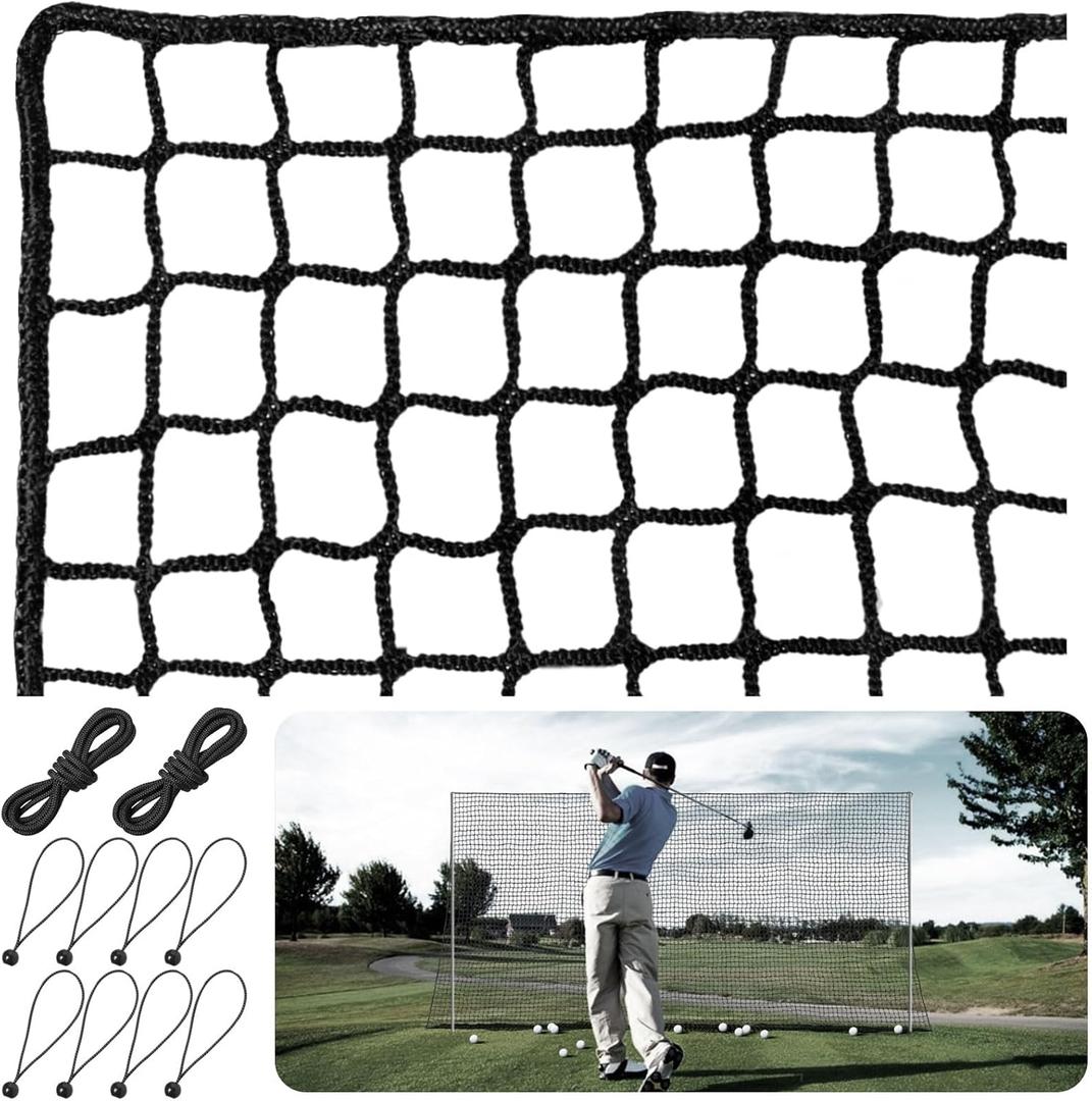 Golf Practice Net,Heavy Duty Nylon Golf Hitting Net,Golf Net Outdoor Indoor with Wire Hanging Kit,Golf Nets for Backyard DrivingGolf,Baseball, Hockey, Soccer10/15/20/25/30ft