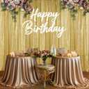 Gold Sequin Backdrop Curtain,4PCS 2FTx8FT Glitter Backdrop Curtain for Parties,Christmas, Wedding, Banquet Decoration(4 PCS,2FTx 8FT)