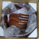 AIDEA Acacia Wood Salad Bowl Set with 2 Wooden Hands, Large Salad Bowl with Serving Utensils, Big Mixing Bowl for Fruits, Salad, Cereal, Corn flake,Pasta 11" Diameter x 4.5" Height