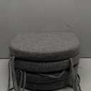 Chair Cushions for Dining Chairs 4 Pack - Kitchen Chair Cushions with Ties and Non-Slip Backing - Dining Chair Pads 16"X16"X2", Dark Gray